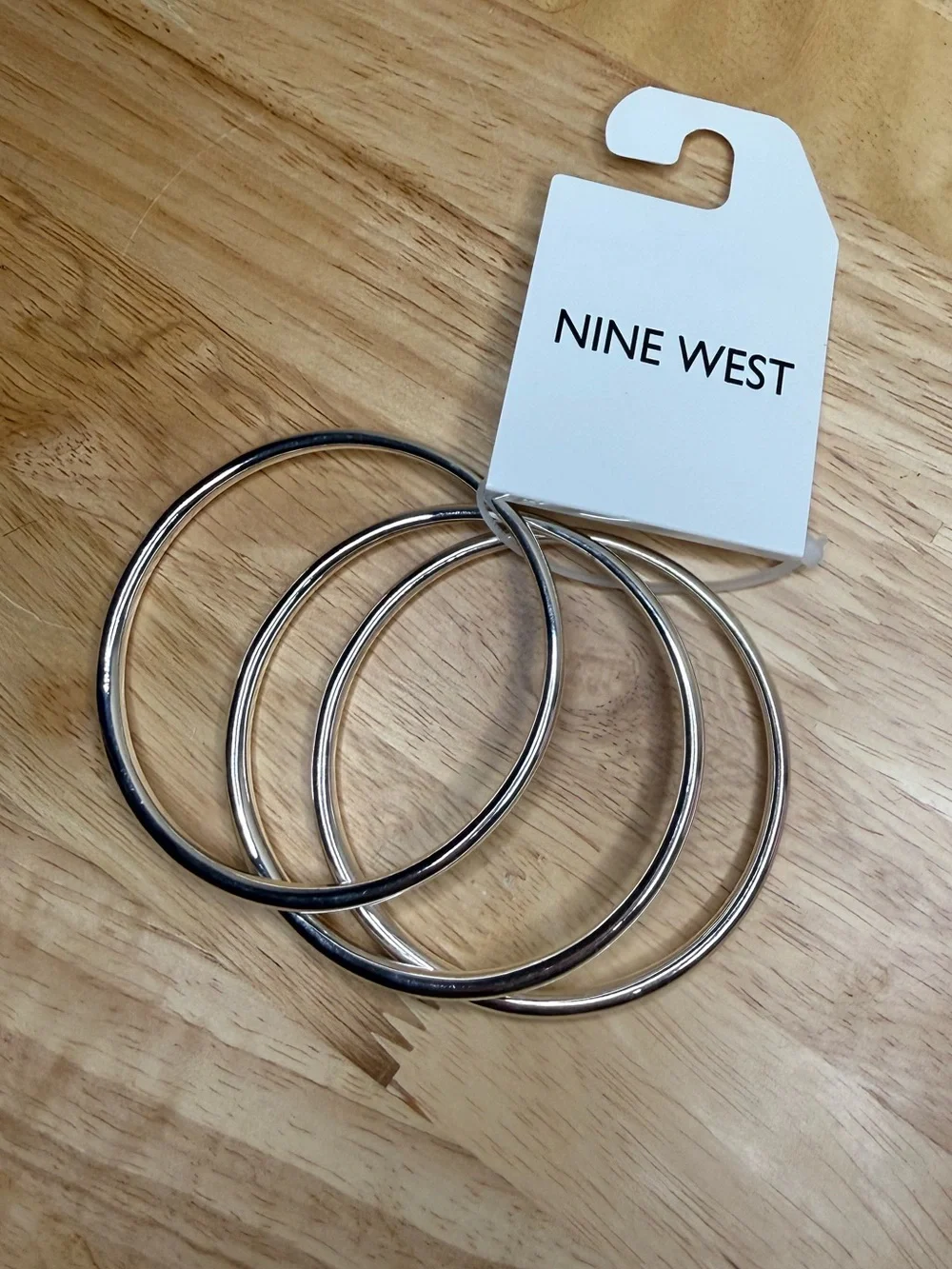 Nine West Silver Tone Bangle Bracelets NWT $24